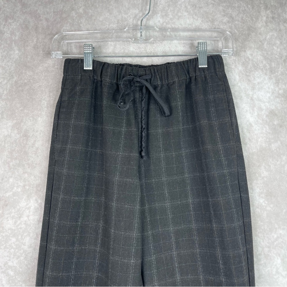 The Group Babaton Jimmy Pant Mid Rise Twill Trousers Black Fine Grid Size XS - Picture 7 of 8